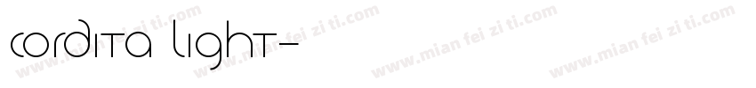Cordita Light字体转换
